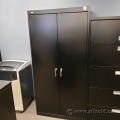 Black Metal Adjustable 2 Door Storage Cabinet